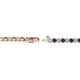 2 - Izarra 2.30 mm Blue Sapphire and Diamond Eternity Tennis Bracelet 