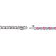 2 - Izarra 2.30 mm Pink Sapphire and Diamond Eternity Tennis Bracelet 