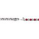 2 - Izarra 2.30 mm Ruby and Diamond Eternity Tennis Bracelet 