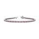 1 - Izarra 2.30 mm Pink Tourmaline and Diamond Eternity Tennis Bracelet 