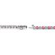 2 - Izarra 2.30 mm Pink Tourmaline and Diamond Eternity Tennis Bracelet 