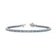 1 - Izarra 2.30 mm Blue Topaz and Diamond Eternity Tennis Bracelet 