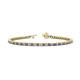 1 - Izarra 2.30 mm Iolite and Diamond Eternity Tennis Bracelet 