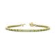 1 - Izarra 2.30 mm Peridot and Diamond Eternity Tennis Bracelet 