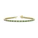 1 - Izarra 2.30 mm Emerald and Diamond Eternity Tennis Bracelet 