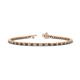 1 - Izarra 2.30 mm Smoky Quartz and Diamond Eternity Tennis Bracelet 