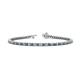 1 - Izarra 2.30 mm London Blue Topaz and Diamond Eternity Tennis Bracelet 