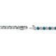 2 - Izarra 2.30 mm London Blue Topaz and Diamond Eternity Tennis Bracelet 