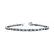 1 - Izarra 2.30 mm Blue and White Diamond Eternity Tennis Bracelet 