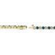 2 - Izarra 2.30 mm Blue and White Diamond Eternity Tennis Bracelet 