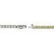 2 - Izarra 2.30 mm Yellow and White Diamond Eternity Tennis Bracelet 