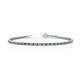 1 - Izarra 2.00 mm Blue and White Diamond Eternity Tennis Bracelet 