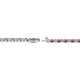 2 - Izarra 2.00 mm Rhodolite Garnet and Diamond Eternity Tennis Bracelet 