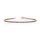 1 - Izarra 2.00 mm Rhodolite Garnet and Diamond Eternity Tennis Bracelet 