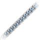 2 - Tiara 3.10 mm Aquamarine Eternity Tennis Bracelet 