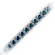 2 - Tiara 3.10 mm Blue Diamond Eternity Tennis Bracelet 
