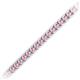 2 - Tiara 2.60 mm Pink Tourmaline Eternity Tennis Bracelet 