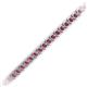 2 - Tiara 2.60 mm Rhodolite Garnet Eternity Tennis Bracelet 