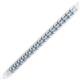 2 - Tiara 2.00 mm Aquamarine Eternity Tennis Bracelet 