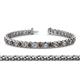 1 - Tiara 3.80 mm Smoky Quartz and Diamond Eternity Tennis Bracelet 