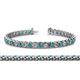 1 - Tiara 3.80 mm London Blue Topaz and Lab Grown Diamond Eternity Tennis Bracelet 