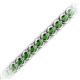 2 - Tiara 3.80 mm Green Garnet Eternity Tennis Bracelet 
