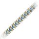 2 - Tiara 3.80 mm Aquamarine Eternity Tennis Bracelet 
