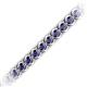 2 - Tiara 3.80 mm Iolite Eternity Tennis Bracelet 
