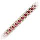 2 - Tiara 3.80 mm Rhodolite Garnet Eternity Tennis Bracelet 