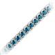 2 - Tiara 3.80 mm London Blue Topaz Eternity Tennis Bracelet 