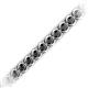 2 - Tiara 3.50 mm Black Diamond Eternity Tennis Bracelet 