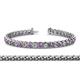 1 - Tiara 3.50 mm Amethyst and Diamond Eternity Tennis Bracelet 