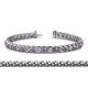 1 - Tiara 3.50 mm Amethyst and Lab Grown Diamond Eternity Tennis Bracelet 