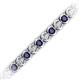 2 - Tiara 3.80 mm Blue Sapphire and Diamond Eternity Tennis Bracelet 