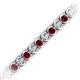 2 - Tiara 3.80 mm Ruby and Diamond Eternity Tennis Bracelet 