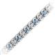 2 - Tiara 3.80 mm Aquamarine and Diamond Eternity Tennis Bracelet 