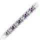 2 - Tiara 3.80 mm Amethyst and Diamond Eternity Tennis Bracelet 