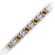 2 - Tiara 3.80 mm Citrine and Diamond Eternity Tennis Bracelet 