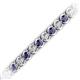 2 - Tiara 3.80 mm Iolite and Diamond Eternity Tennis Bracelet 