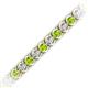 2 - Tiara 3.80 mm Peridot and Diamond Eternity Tennis Bracelet 