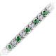 2 - Tiara 3.80 mm Emerald and Diamond Eternity Tennis Bracelet 