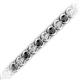 2 - Tiara 3.80 mm Black and White Diamond Eternity Tennis Bracelet 