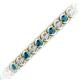 2 - Tiara 3.80 mm London Blue Topaz and Diamond Eternity Tennis Bracelet 