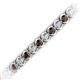 2 - Tiara 3.80 mm Smoky Quartz and Diamond Eternity Tennis Bracelet 