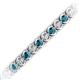 2 - Tiara 3.80 mm London Blue Topaz and Lab Grown Diamond Eternity Tennis Bracelet 