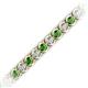 2 - Tiara 3.50 mm Green Garnet and Diamond Eternity Tennis Bracelet 