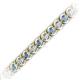 2 - Tiara 3.50 mm Aquamarine and Diamond Eternity Tennis Bracelet 