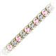 2 - Tiara 3.50 mm Pink Tourmaline and Diamond Eternity Tennis Bracelet 