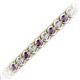 2 - Tiara 3.50 mm Amethyst and Diamond Eternity Tennis Bracelet 