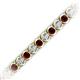 2 - Tiara 3.50 mm Red Garnet and Diamond Eternity Tennis Bracelet 